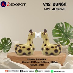 vas sukulen kaktus mini bentuk hewan jerapah dekorasi rumah