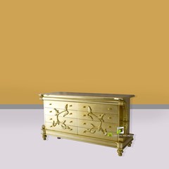 cabinet gold pattern kerajinan kayu
