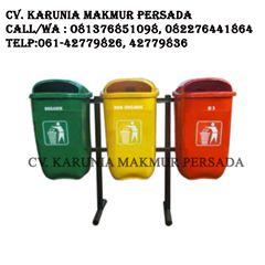 tong sampah terpilah 3 warna