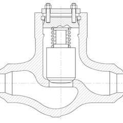 lift check valves pressure seal 'straight'