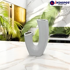 vas bunga keramik murah kail tanggung untuk dekorasi rumah aesthetik