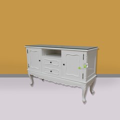 cabinet eclair white minimalist kerajinan kayu