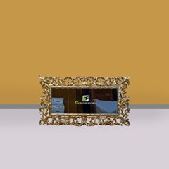 cermin ukir brama gold landscape kerajinan kayu