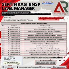 sertifikasi bnsp cirm