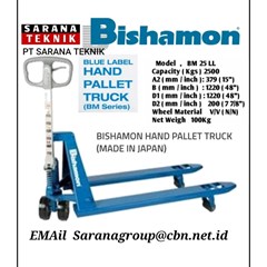 bishamon blue label hand pallet truck ( bm series ) pt bishamon