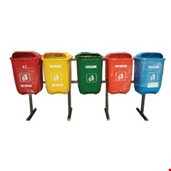 tempat sampah fiber pilah lima oval