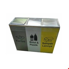 tempat sampah stainless steel 3 in 1 custom