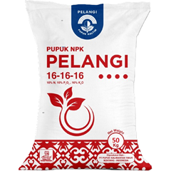 pupuk npk pelangi 16-16-16 kemasan 50kg