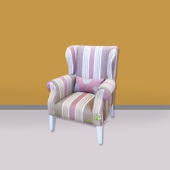 kursi yosan pink flower kerajinan kayu