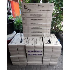 jemuran handuk dinding tarik aluminium happy fun