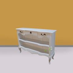meja eines white kerajinan kayu