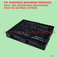 pallet plastik hitam 110x110x150 untuk kebutuhan gudang dan pabrik