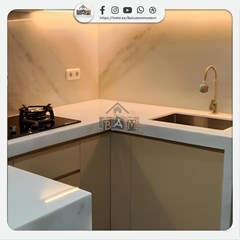 meja dapur marmer marosa pearl palembang