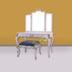 set meja rias lavien kerajinan kayu