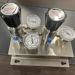stainless steel n2 h2 manifold semi-automatic pressure gauge