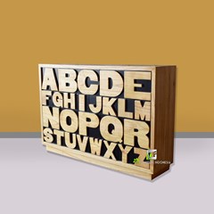 nakas alphabet diorama kerajinan kayu