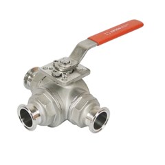 610a, 3-way sanitary ball valve, size: 1/2