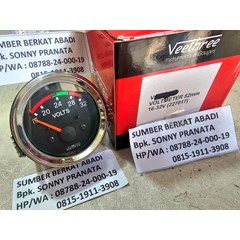 veethree battery volt meter gauge switch voltmeter - 16-32v - 52mm