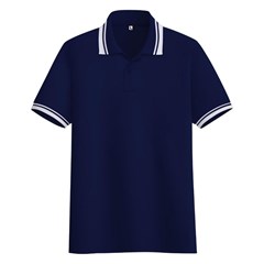 polo shirt kerah polos strip putih