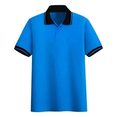 kaos polo kerah strip hitam
