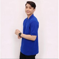 kaos kerah polos sergam lengan pendek pria dan wanita