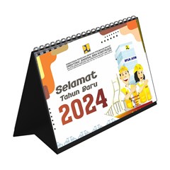 kalender meja spiral atau perlengkapan kantor