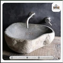 wastafel batu kali estetik asli alam harga sale