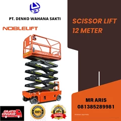 harga termurah scissor lift merk noblelift ketinggian 12 meter