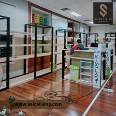 pembuatan rak showcase produk pabrik