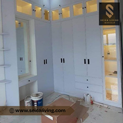 jasa kontraktor furniture project wardrobe di candi sidoarjo