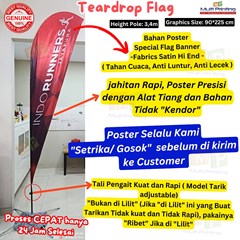 teardrop flag / flag banner + proses 24 jam selesai