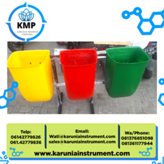 tempat sampah terpilah 3 warna fiber