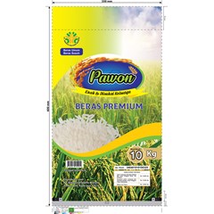 karung beras 20kg laminasi opp full printing metalize