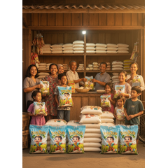kemasan plastik untuk beras 5kg full color printing
