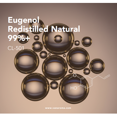 eugenol redistilled natural 99%+ (cl-501) van aroma / minyak atsiri