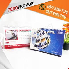 souvenir kalender meja landscape tahun baru custom 2024
