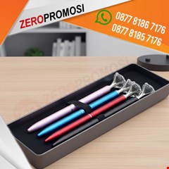 souvenir pulpen promosi besi diamond import 
