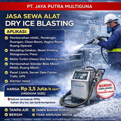 jasa sewa alat dry ice blasting profesional pembersihan mesin industri
