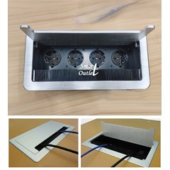 stop kontak meja - colokan soket model manual flip-up cover ds-241