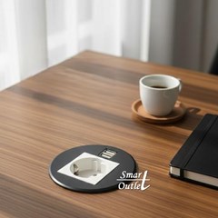 grommet - stop kontak meja 1 colokan arde + 2 usb charger type a