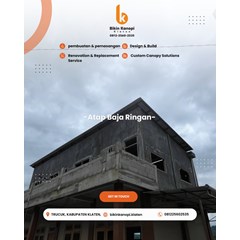 kanopi gudang rangka besi cnp kremona di klaten