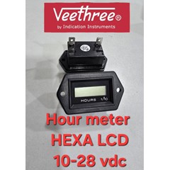 veethree 140931 lcd hour meter - 10-28 vdc - genuine original