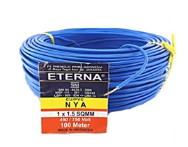 Kabel Listrik Eterna 1 X 1,5 mm BIRU 100 meter