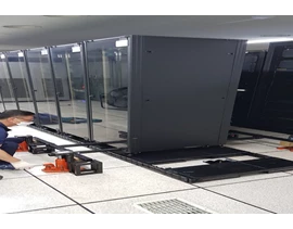 Seismic isolator platform for rack server data center 