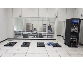 Seismic isolator platform for rack server data center 