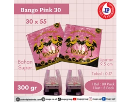 Kantong plastik kresek bango 30 pink 300gr