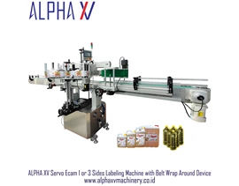 ALPHA XV Automatic 1 or 3 Sides Belt Wrap Around Labeling Machine