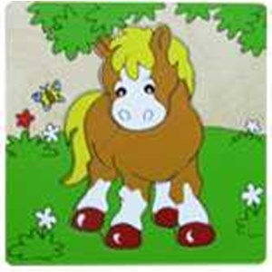 square picture puzzle (horse)
