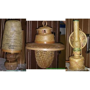 kerajinan bambu lampu bambu dan rotan