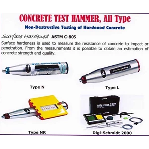 proceq - concrete test hammer type n, nr, l/lr, lb, digi-schmidt 2000, astm c-805